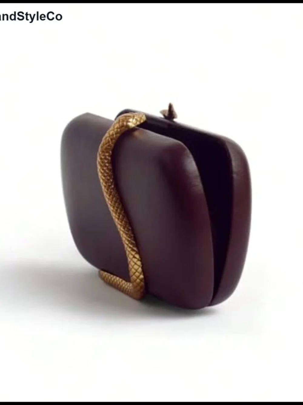Unique Snake Pattern PU Leather Evening Clutch with Detachable Chain